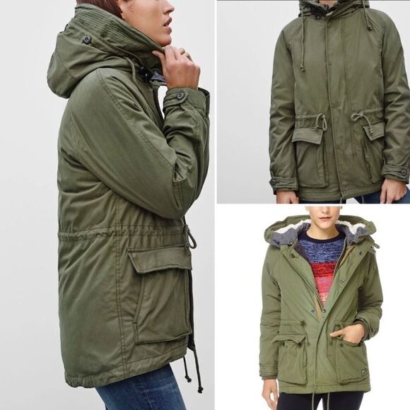 (SOLD) ARITZIA Tna Griffith Winter Parka Jacket Puffer Coat Hood Blue S - Picture 9 of 15